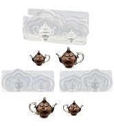 Mini Teapot Resin Silicone Molds 3D Simulation Teapot Epoxy Casting Molds for DIY Micro Resin Dol...
