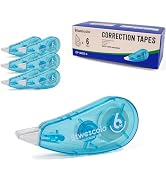 Btwescola Whiteout Correction Tape, Easy to Use Applicator for Instant Corrections, White Out Cor...