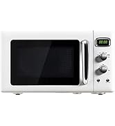 ARLIME Retro Microwave Oven, 900W/0.9Cu.Ft, Small Countertop Microwave w/Defrost & Auto Cooking, ...