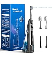 Becoolpet Electric Toothbrush with Water Flosser,Portable Flossing Toothbrush,IPX8 Waterproof,Equ...