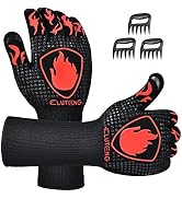 ELUTENG BBQ Long Gloves 1472? Heat Resistant Grilling Glove Silicone Non-Slip Oven Heatproof Long...