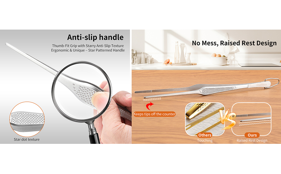 no mess,raised rest design