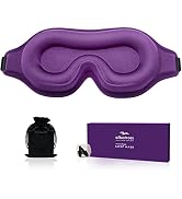 Sleep Mask for Men Women, Upgraded 3D Contoured Cup Eye mask Blindfold, Block Out Light, Eye mask...