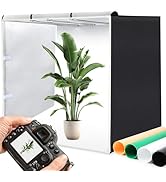PULUZ 32"x32" Large Photo Studio Light Box, 90W 14000LM High CRI95+ Lighting with 4 Backdrops 3 S...