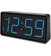 Peakeep Battery Operated Digital Alarm Clock for Bedrooms Cordless - Auto/Manual Dimmer, Volume A...