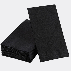 2 Ply Black Dinner Napkin