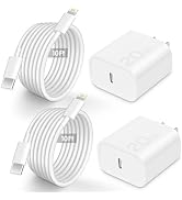 AISNI Fast Charger for iPhone 14 13 with 10 Ft iPhone Charger Cable | 2 Pack 20W PD USB C Charger...