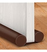 MAXTID Door Draft Stoppers Brown Adjustable 32-38 Inches Double Sided Draft Blocker for Cat Door ...