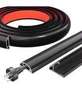 Kneelisa Floor Cord Cover, Cable Protector, 3m Black