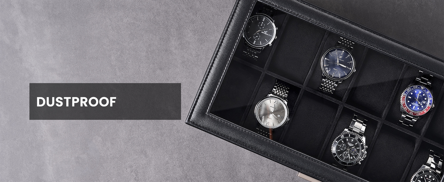 12-Slot Watch Display Case