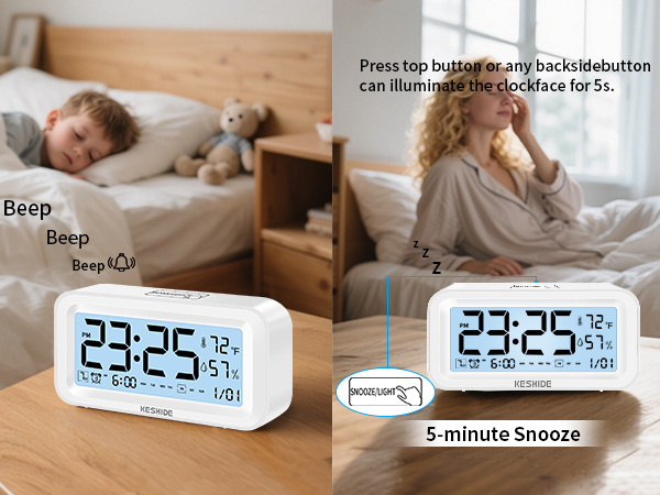alarm clock battery powered