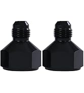 FGJQEFG 10AN AN10 Female to 6AN AN6 Male Flare Reducer Hose Fitting Adapter Black 2PCS