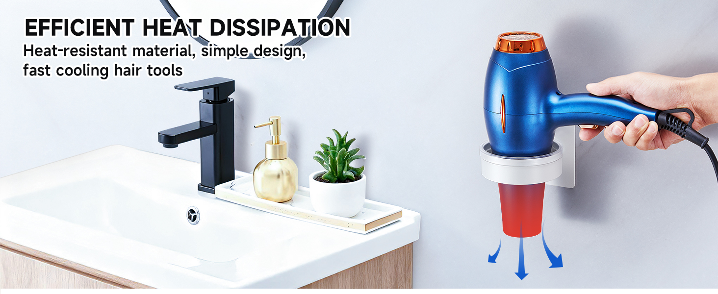Hair Dryer Holder Wall Mounted