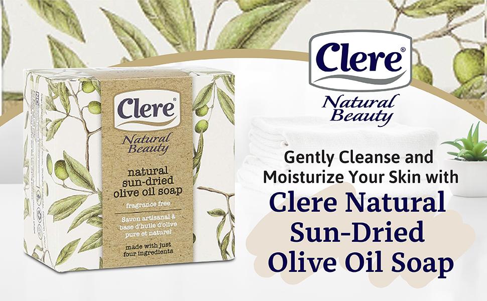 Clere Natural Sun Dried Olive Oil Soap