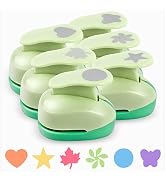 UCEC Paper Punches for Crafting 6PCS, 1 Inch Paper Puncher, Hole Punch Shapes Crafting Designs fo...