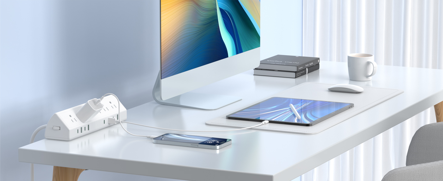 Desk Clamp Power Strip