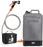 AZXJC 4.5 gallon/16L Silicone Water Tank,Portable Outdoor Shower,Electric Shower,8 Types of Multi...