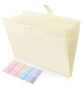SKYDUE Expanding File Folder, Accordion File Organizer with 8 Pockets, Expandable Document Paper ...