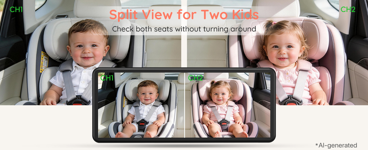 double car camera for 2 baby