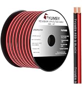 TYUMEN 12 Gauge Wire 50FT, 12 AWG Red Black Hookup Electrical Wire LED Strips Extension Cord 12V/...