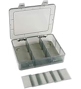 Upgrade 9 Grids Plastic Organizer Box with Dividers, Small Parts Container, Craft Organizer for B...