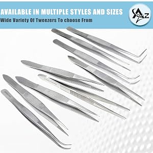 Premium Quality Stainless Steel Precision Serrated LAB Medical Tweezer First Aid Emergency Kit Tools