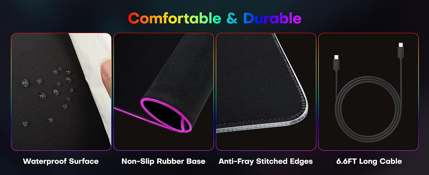 RGB Gaming Mouse Pad with Wireless Charging