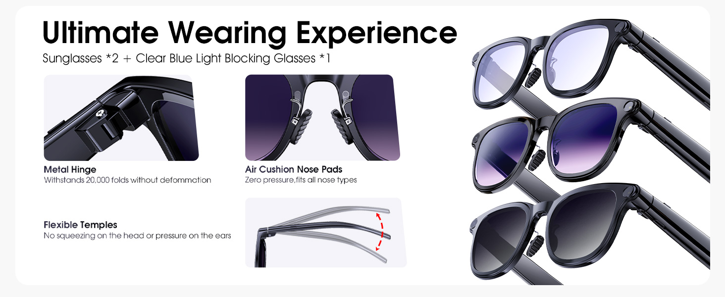 smart glasses with camera 4K,video recording camera glasses 4k with audio,ai sunglasses with camera