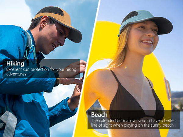 Foldable sports hat for mens and womens hiking beach running jogging cycling biking gym workout