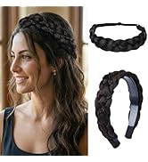 MaopaoBeauty Elastic Stretch Braided Headband and Braid Hairband with Teeth Set | 2-Piece Braided...