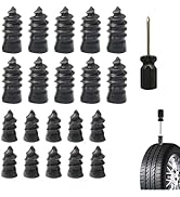 Opuweiy Tire Plug Kit, 20PCS Rubber Screw Nails for Tire Repair, Self-Service Puncture Fix for Ca...