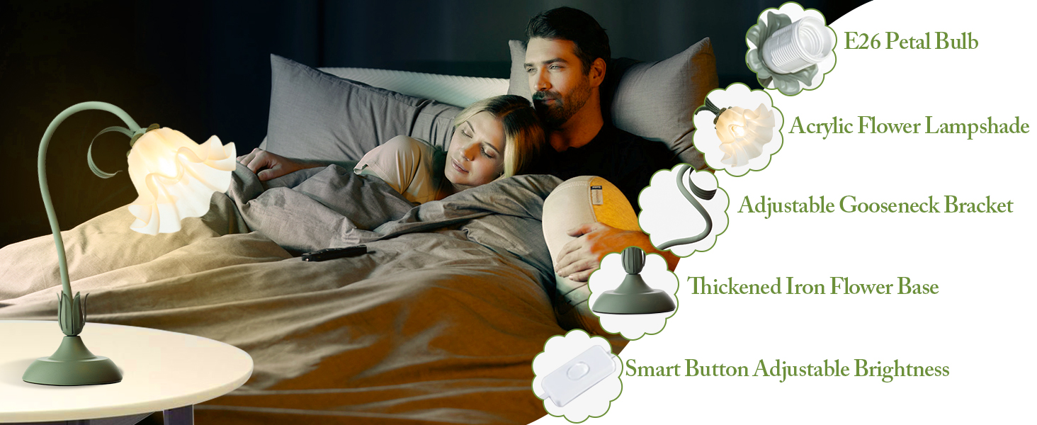 flower table lamp