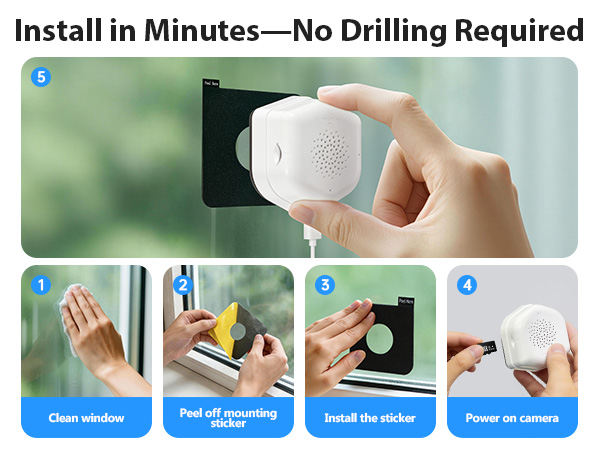 window security camera through glass