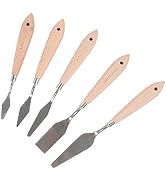CONDA Palette Knife Painting Tools Metal Knives Wood Handle (5 Piece)