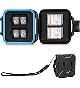 JJC 12 Slots Portable SD Micro SD Memory Card Case, Water-Resistant and Anti-Shock SD MSD TF Card...