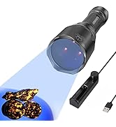 LUMENSHOOTER S3 365nm UV Flashlight with 3 LEDs, Powerful Blacklight Flashlights for Pet Urine De...