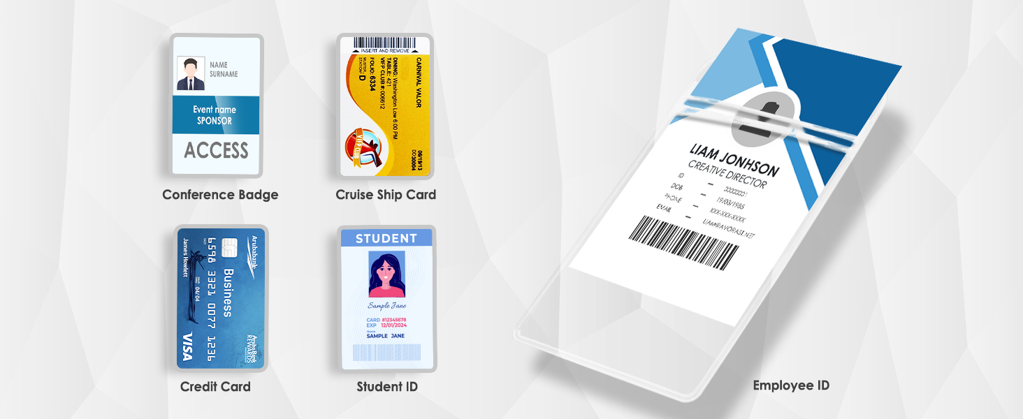 10 Pack ID Badge Holder (MIX) _Without Brand Name in Holder