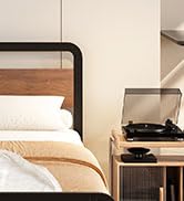 EMODA 16 Inch Twin XL Bed Frames with Wooden Headboard and Footboard, Heavy Duty XL Twin Metal Be...