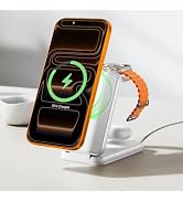 iVANKY 3 in 1 Foldable Magnetic Wireless Charging Station, 15W Fast Charger Stand for MagSafe, Tr...
