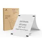 Thermal Printer Paper 8.5 x 11, US Letter Size Inkless Printer Paper