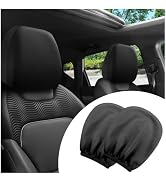 2PCS Car Headrest Cover,Stretchy Fabric Car Seat Headrest Cover for Protect & Avoid Scratches,Rem...