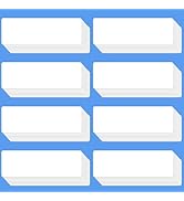 64 Pieces White Dry Erase Magnetic Labels, Blank Writable Magnetic Label Stickers, Reusable Magne...