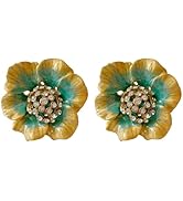 Pasiir Unique Flower Metal Cabinet Knobs, Set of 2, Hand-Painted Drawer Pulls with Mounting Screw...
