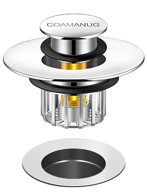 Bathtub Stopper | Shower Drain Hair Catcher, Pop-up Tub Stopper with Strainer | Bathroom Drain Plug