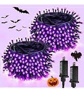 2 Pack 200 LED Halloween Lights 66FT Halloween Decorations String Lights | Extendable, 13 Modes, ...