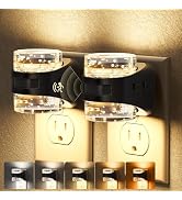 Briignite Motion Sensor Night Light 2Pack Modern Bubble Night Lights Plug into Wall 5CCT Dimmable...