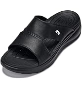 CALTO Men's Invisible Height Increasing Elevator Shoes - Black/Grainy Black Ultra Light-Weight Sl...