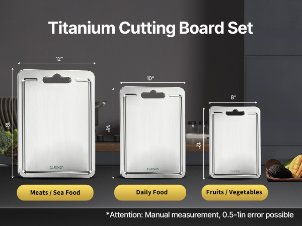 Titanium Cutting Board Set of 3