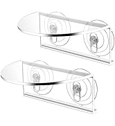 2Pack Aquarium Shelf,Transparent Acrylic Ledge Plants Holder for Substrate and Live Plants,with S...