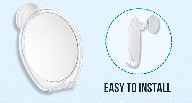 fogless shower mirror, shaving shower mirror, shatterproof, reliable, durable, easy installation